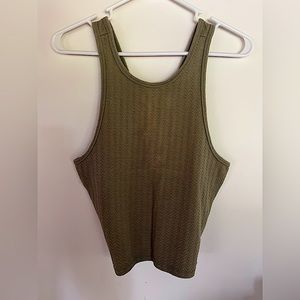 Olive green billabong crop top